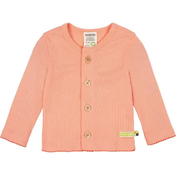 Dívčí mikina Dětský kabátek na knoflíky Světle oranžová loud + proud Velikost: 62/68