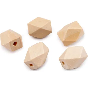 Dětské navlékací korálky Dřevěné korálky nelakované 15x22 mm - 5ks