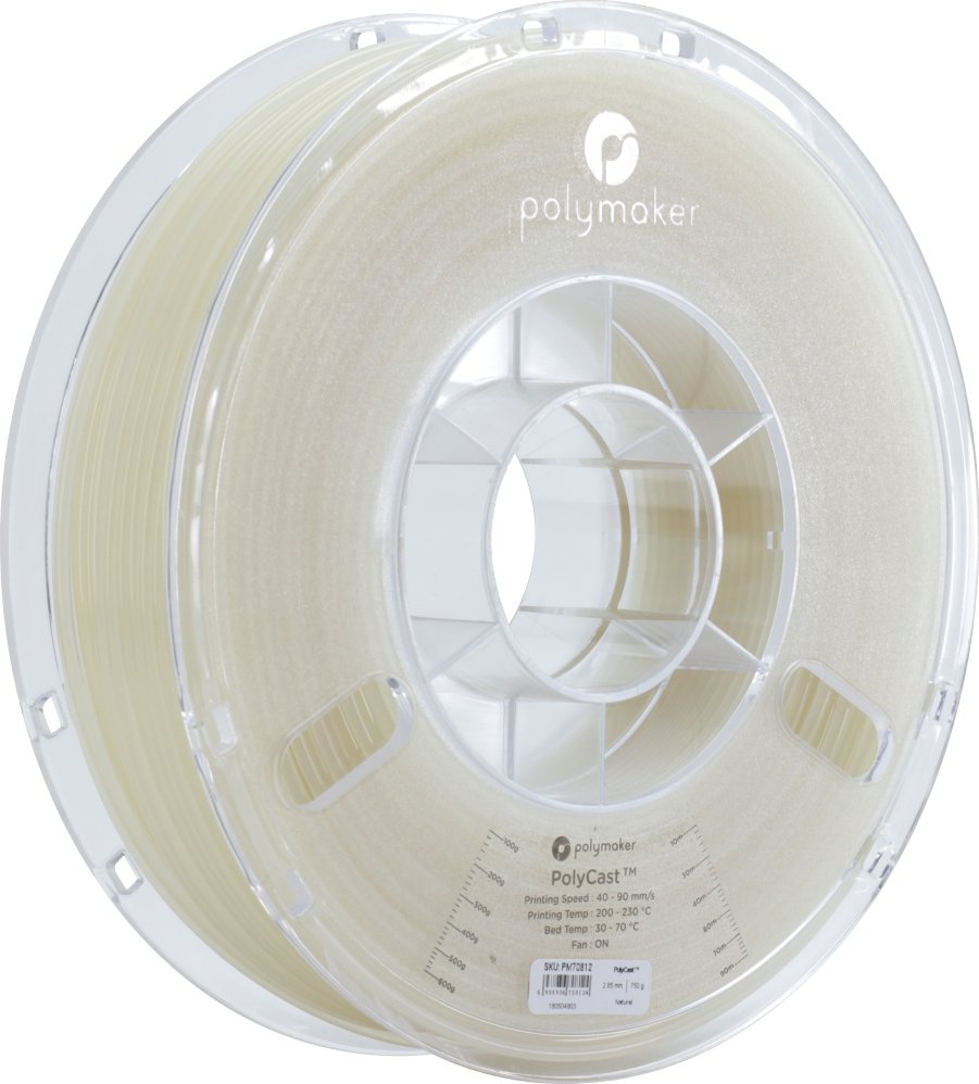 Polymaker PolyCast filament 1,75 mm 750 g přírodní od 1 289 Kč Zbozi.cz