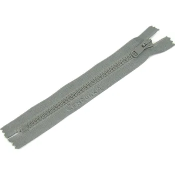 Zip Zdrhovadlo zip kostěný 20 cm nedělitelný tm. šedá
