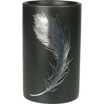 WC štětka Koupelnový keramický set PIUME černá Mybesthome název: kalíšek na zubní kartáček