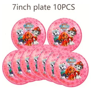 Dětský míč Tlapková patrola Narozeninová party dekorace s motivem Tlapková patrola, růžová Varianta: malé jednorázové talířky 10ks
