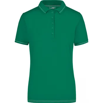 Dámské tričko Dámské triko s límečkem premium JAMES NICHOLSON JN568 IRISH GREEN/WHITE L