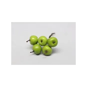 Dekorační jablíčka zelená svazek 6 ks