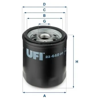 Olejový filtr Olejový filtr UFI 23.449.00