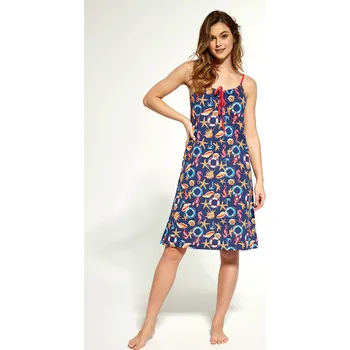 Dámská noční košile Cornette noční košile 450/233 Becky - jeans, XXL (Bavlněná noční košile dámská)