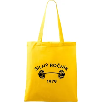 Silný ročník - Letopočet 1979 - Taška bavlněná - 42 x 38 cm ( Žlutá )