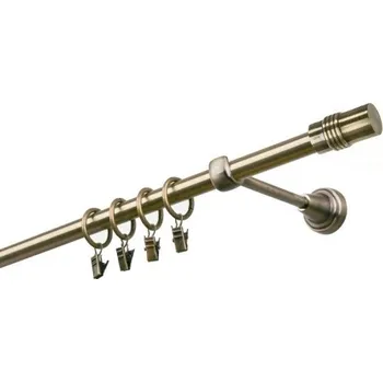 Garnýž kovová 200 cm jednořadá 19 Cylinder mosaz