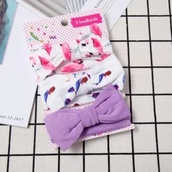 3 ks kojenecké elastické čelenky - mašle Sada: Sada 3