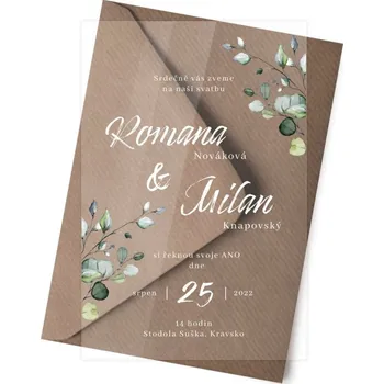 Svatební dekorace Plexi oznámení LAUDY