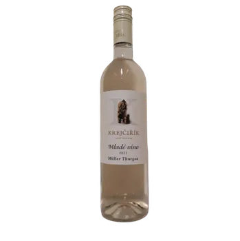 Víno Müller Thurgau Moravské zemské víno 2021 polosuché (bílé polosuché víno)