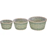 Sada 3 světle zelených květináčů Ego Dekor Natur L ID_1403539