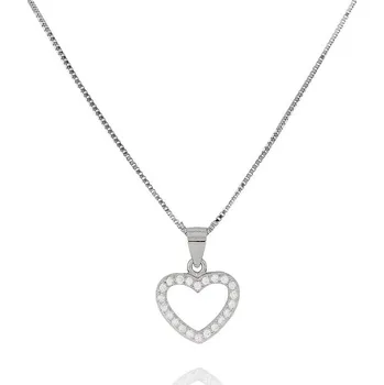 Náhrdelník NUBIS® Stříbrný náhrdelník srdíčko - NB-2200