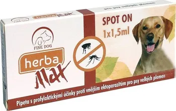 Antiparazitikum pro psa Selecta Herba Max Spot-on Big Dog 1 x 1,5 ml