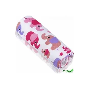 Bambusová osuška - růžoví sloni, Velikost 80x100cm