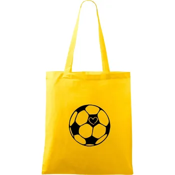 I love fotbal míč - Taška bavlněná - 42 x 38 cm ( Žlutá )