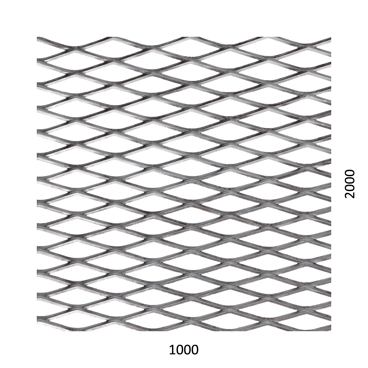 Tahokov Fe kosočtvercová oka: 42x14mm, (2000x1000x1,5mm)