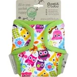 Petit Lulu - ALL-IN-ONE kapsová plena (AIO) - Veselé sovičky, Velikost 4 - 15kg