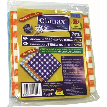 Utěrka Clanax Univerzální prachová utěrka Petr Vzor různé barvy 35 x 35 cm 3 kusy