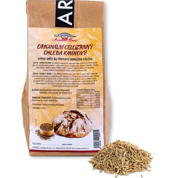 Chlebová směs Aromka Brno Chlebová směs celozrnná kmínová Prodávané množství: 0,5 kg