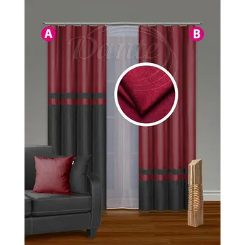 Dekorativní polštářek Dante Závěs DUET červený - varianta B: v.250 cm x š.140 cm