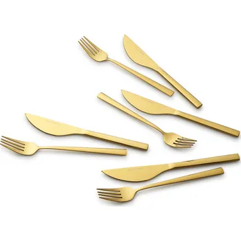 Příbor ECHTWERK Příbor na pizzu Bari (zlatá, 8dílná sada)