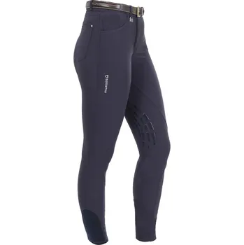 Jezdecké kalhoty EQUESTRO Rajtky Clio Equestro, s gripem na kolenou, dámské, navy 36