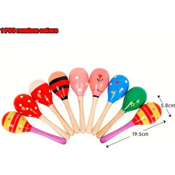 Dřevěná hračka Montessori dřevěné hračky - chrastítko rumbakoule Varianta: Rumbakoule, 19,5 cm