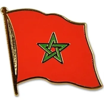 Odznak (pins) 20mm vlajka Maroko - barevný