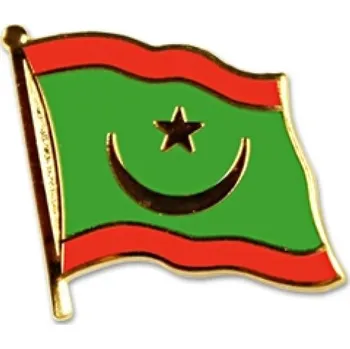 Odznak (pins) 20mm vlajka Mauritánie - barevný