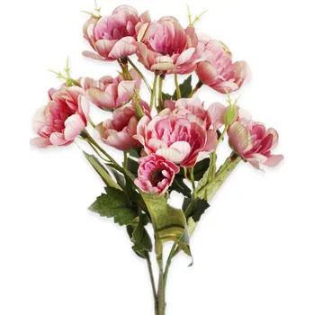 umělá květina Kytice pvc 32cm růžová (541465)