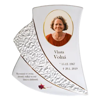 Smuteční dekorace Foto na hrob - Podzimní listí 28,5 cm x 24,5 cm