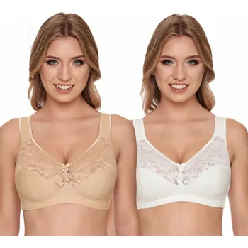 Podprsenka SUSA Dámská Bezkosticová podprsenka SUSA (dvojbalení smetanová / tělová) 105 D 27931-269