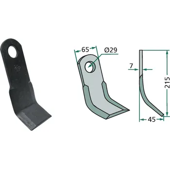 Mulčovací Y-nůž pro Agram, Taarup, 5050700, 50507003, 215/7/29 mm