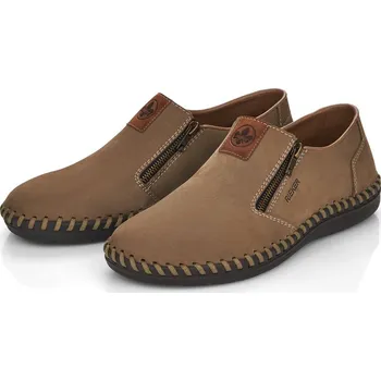 Pánské polobotky Pánské mokasíny B2458-64 Rieker hnědá Barva: beige, Velikost: 43