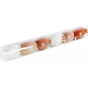 Velikonoční dekorace Vajíčka pvc 6ks/6cm hnědá mix (539806)