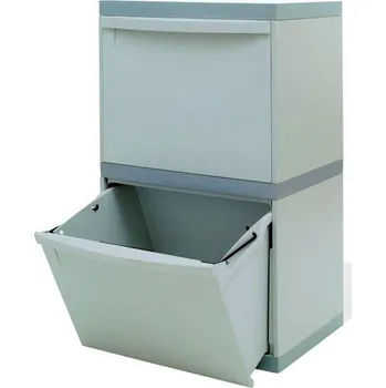 Odpadkový koš StandMar Sestava odpadkových košů 2×30 l 60 l 700 × 400 × 300 mm šedá