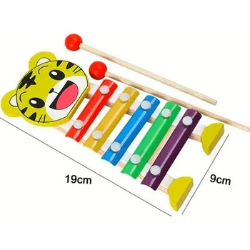 Dřevěná hračka Montessori hračky - xylofon Varianta: xylofon, tygřík