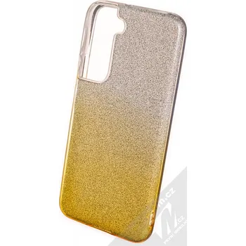 Pouzdro na mobilní telefon 1Mcz Shining Duo TPU třpytivý ochranný kryt pro Samsung Galaxy S22 5G stříbrná zlatá (silver gold)
