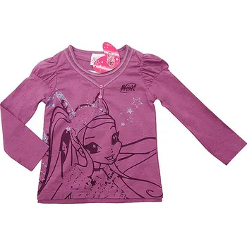 Dívčí tričko Winx Club fialové dívčí tričko s dlouhým rukávem Velikost: 114
