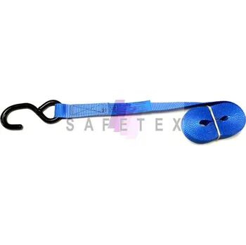 Upínací popruh upínací pás - kurta - volná část s S-hákem - 25A-LE-SHG, délka kompletu 2,5 m, barva bílá