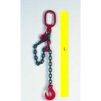 Upínací popruh zvedací řetěz jednopramenný se zkracovačem 3150kg AK1-10-8-LHG-1VHG, celková délka 1,5 m