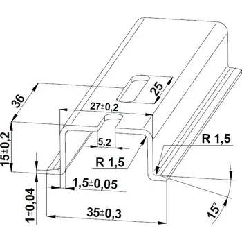 ELEKTRO BEČOV Lišta TS 35x15/2m perforovaná pozink E451113