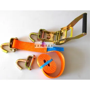 Upínací popruh 50H-2-DR-CLH-CLH-02.80 - pás pro přepravu vozidel s otočnými jednoduchými háky, Vyberte variantu ráčny s hákem CLH a popruhem 0,3m, Barva oranžová