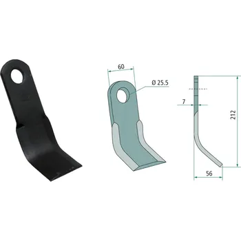 Mulčovací Y-nůž pro Tierre, 212/7/25,5 mm