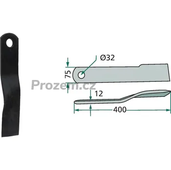 Mulčovací nůž pro Howard, 400/12/32 mm