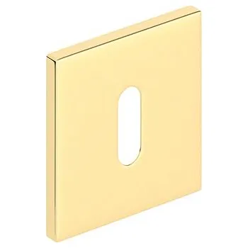 Dveřní kování Rozeta na klíč hranatá mosaz PVD slim - komplet 2ks