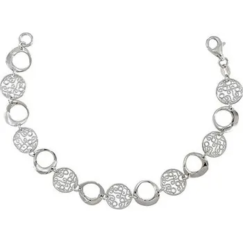 Náramek Stříbrný náramek s filigránovými kolečky délka náramku 20cm