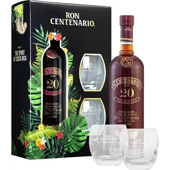 Likér Ron Centenario 20 años Fundación + 2 sklenice 0,7 l 40 %