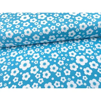 Mirtex Plátno DOMESTIK 145/23392-17 Kamélie Modrá šíře 150cm Velkoobchod Ceník: VELKOOBCHOD: po celých rolích, bez odvíjení